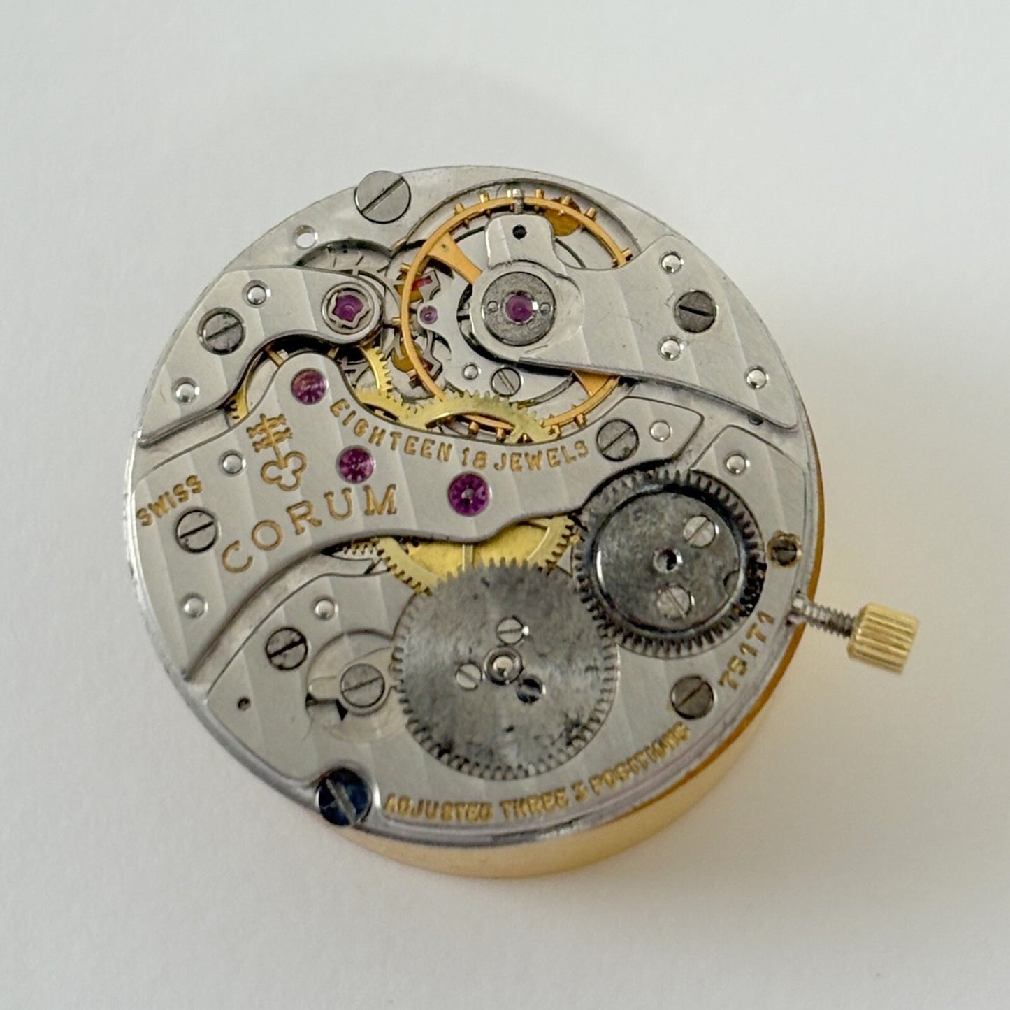 Frederic Piguet 21 Corum Watch Movement Part Balance Spring Plate Fork Barrel