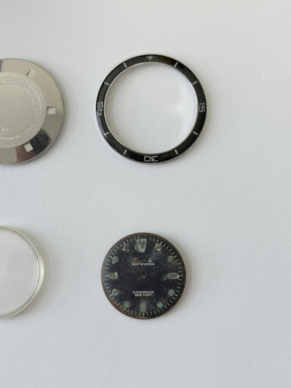 Bulova M7 666 Snorkel J K Diver Case Dial Crown Crystal  Bakelite Bezel Parts