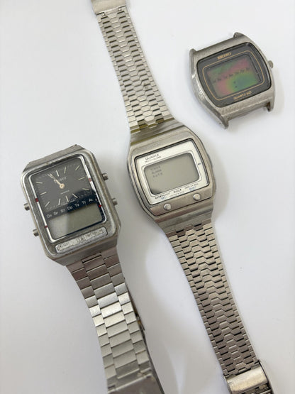 lot of digital watches tissot tsx3 seiko not tested parts/repair