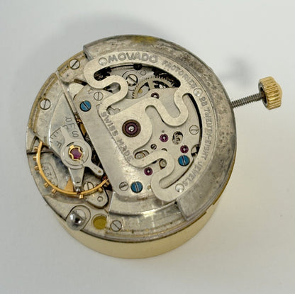 Movado Cal 431 A Watch Parts Movement Balance Fork Spring Bridge Dial Hands Stem