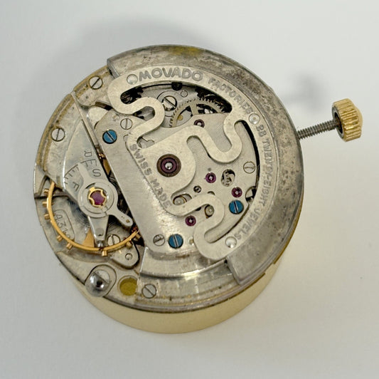 Movado Cal 431 A Watch Parts Movement Balance Fork Spring Bridge Dial Hands Stem