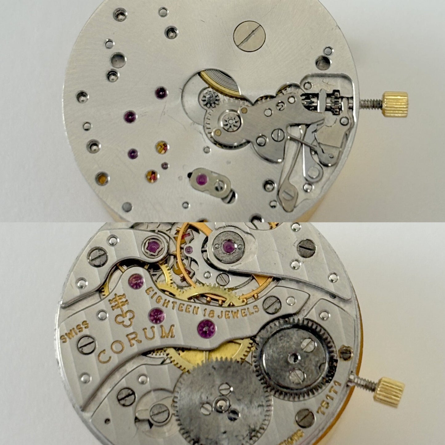 Frederic Piguet 21 Corum Watch Movement Part Balance Spring Plate Fork Barrel