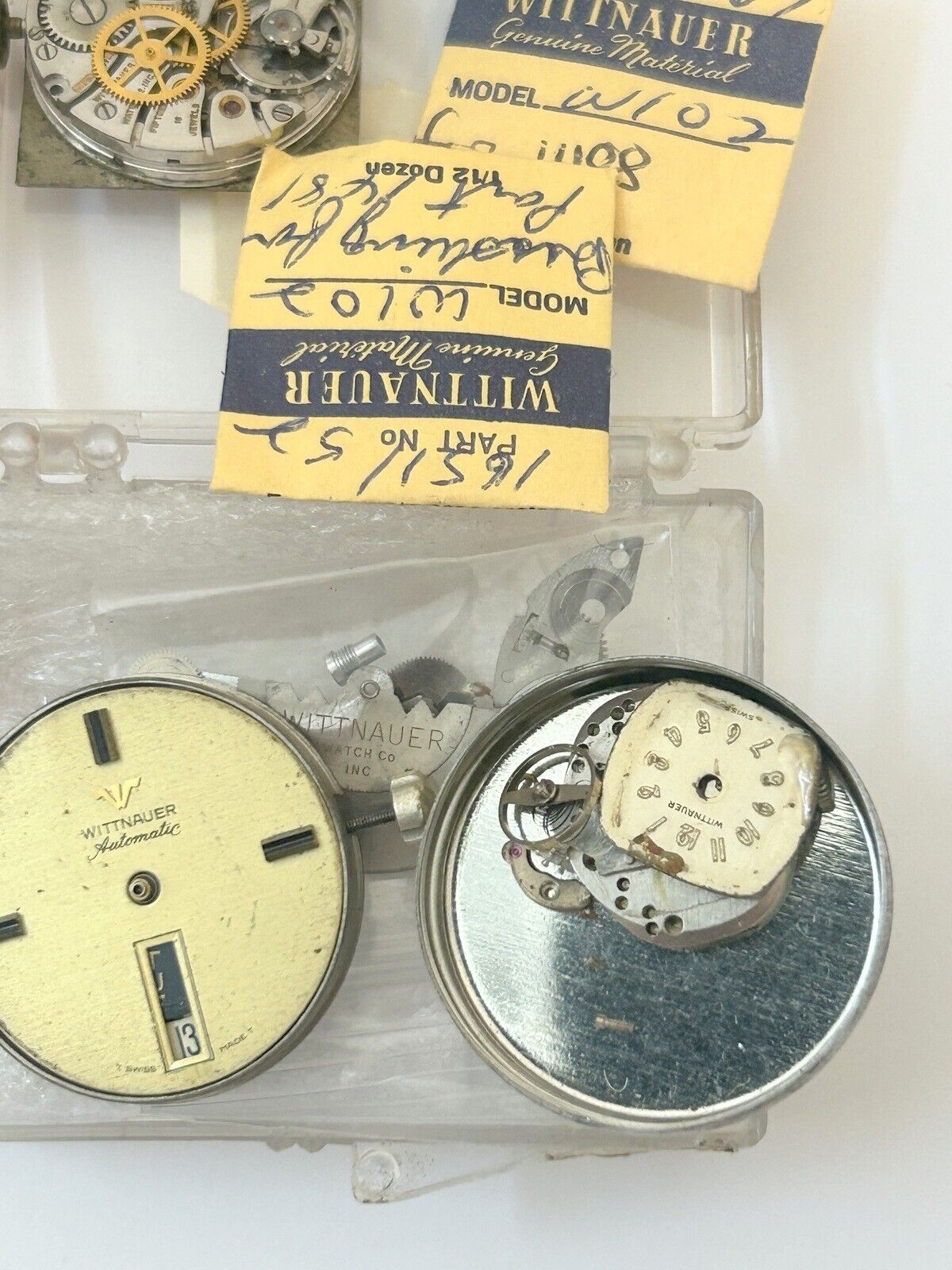 LOT of Wittnauer watch movements/parts/dials - Used Watch Parts