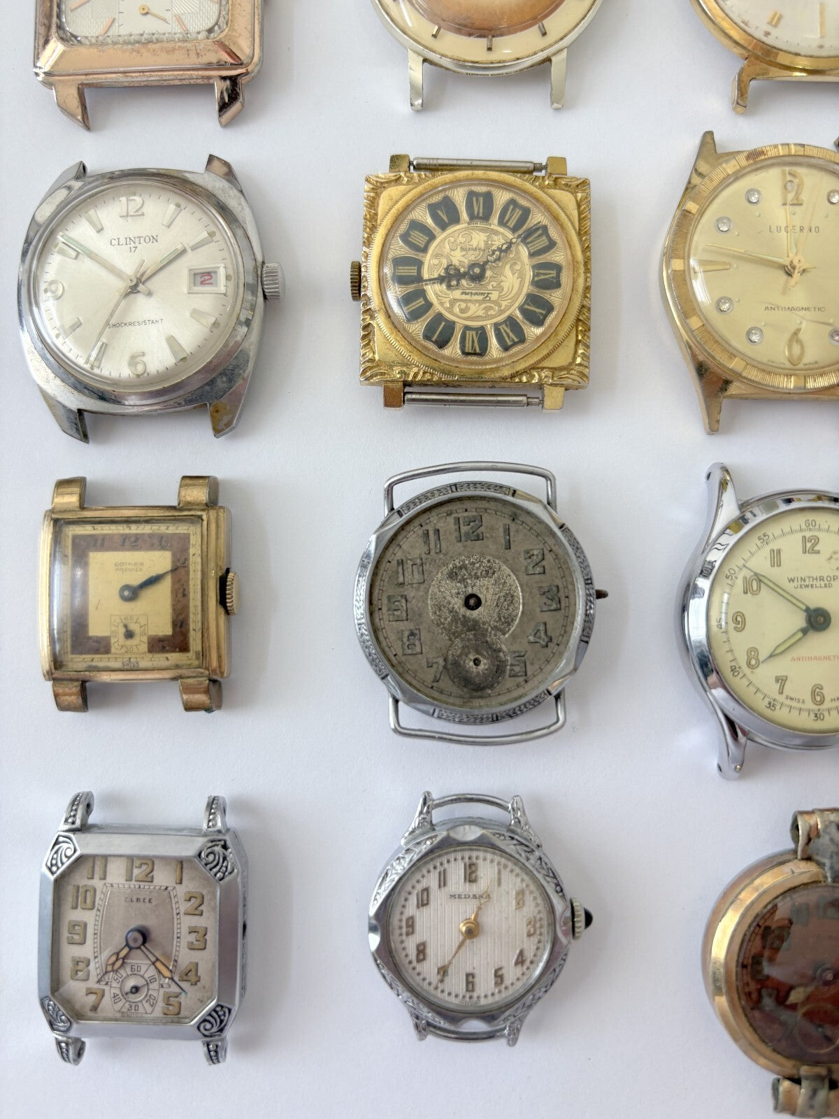 lot of 15 mechanical watches parts/repair