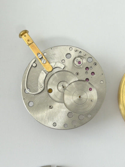 Jaeger LeCoultre Cal 228 Clock Movement For Parts Balance Fork Key Knob Barrel