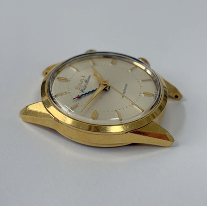 vtg bulova alarm watch parts/repair balance good. issue with setting/winding