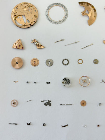 Omega Cal 565 Watch Movement Parts Balance Fork Wheel Spring Bridge Escapement 4
