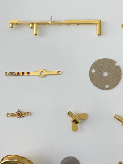 Jaeger LeCoultre Cal 210 Clock Movement For Parts Balance Fork Key Knob Barrel