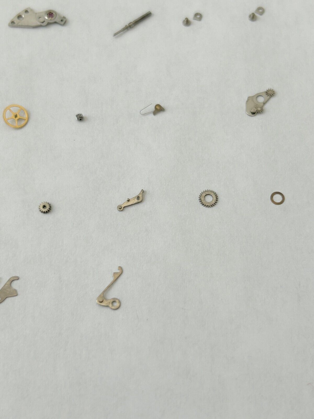 Lord Elgin Cal 760 Movement Parts Balance Fork Wheels Springs Bridge Dial Hands - Used Watch Parts