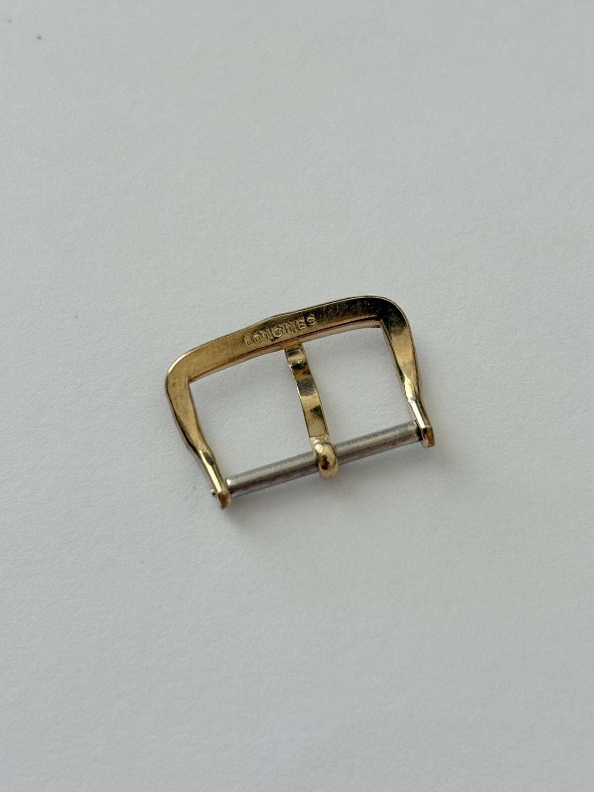 Vintage 16mm Longines Men's Wristwatch Band Buckle Gold Plated Oblong Swiss