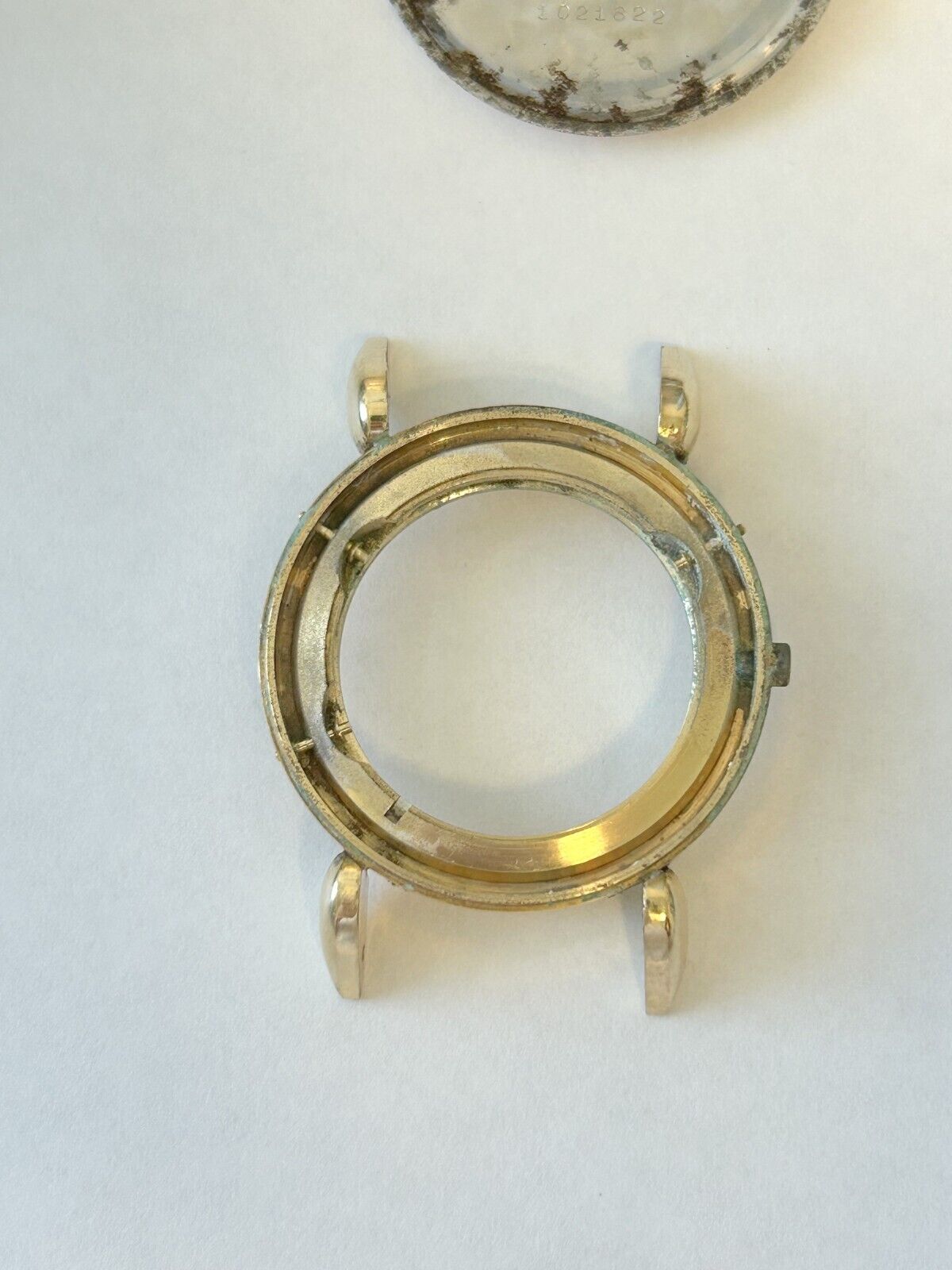 Kingston Watch 107 C Parts Case Hands Dial Stem Bezel Triple-Date Moon Phase - Used Watch Parts