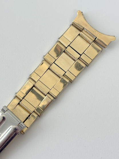 ORIGINAL 1970's Rolex Gold Filled Oyster Rivet Bracelet w/ 19 mm Ends! 1025 1024