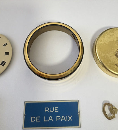 Jaeger LeCoultre Ref 397 Clock Case Parts Crystal Dial Hands Rue De La Paix