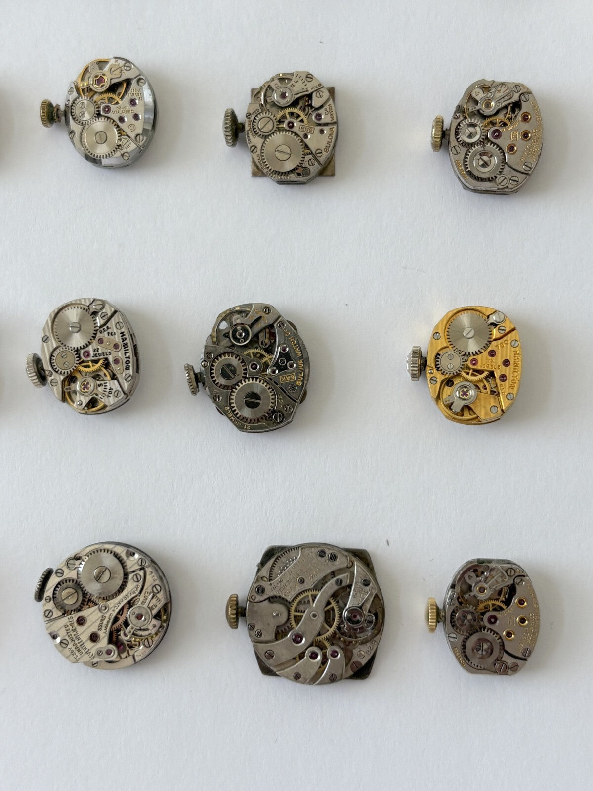 Ladies mechanical watch movements for parts or repair dial hands crown balance