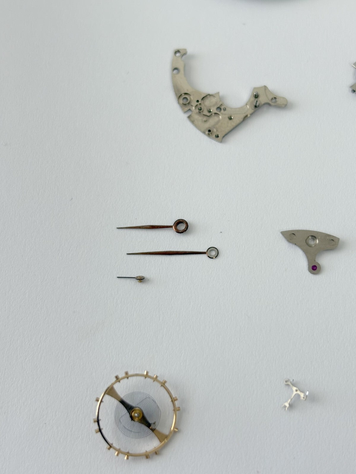 Venus Cal 175 Movement Part Balance Wheel Spring Bridge Fork Wakmann Breitling 2