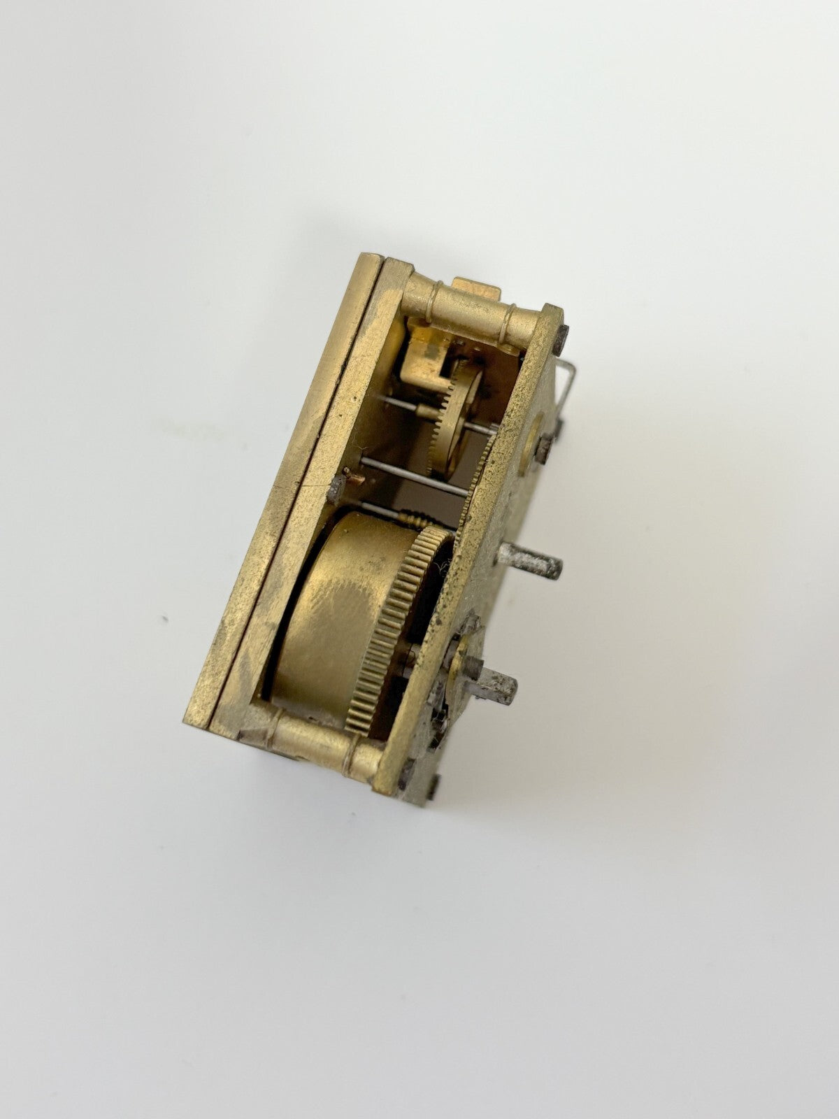 miniature carriage clock movement, for parts/repair good balance/platform