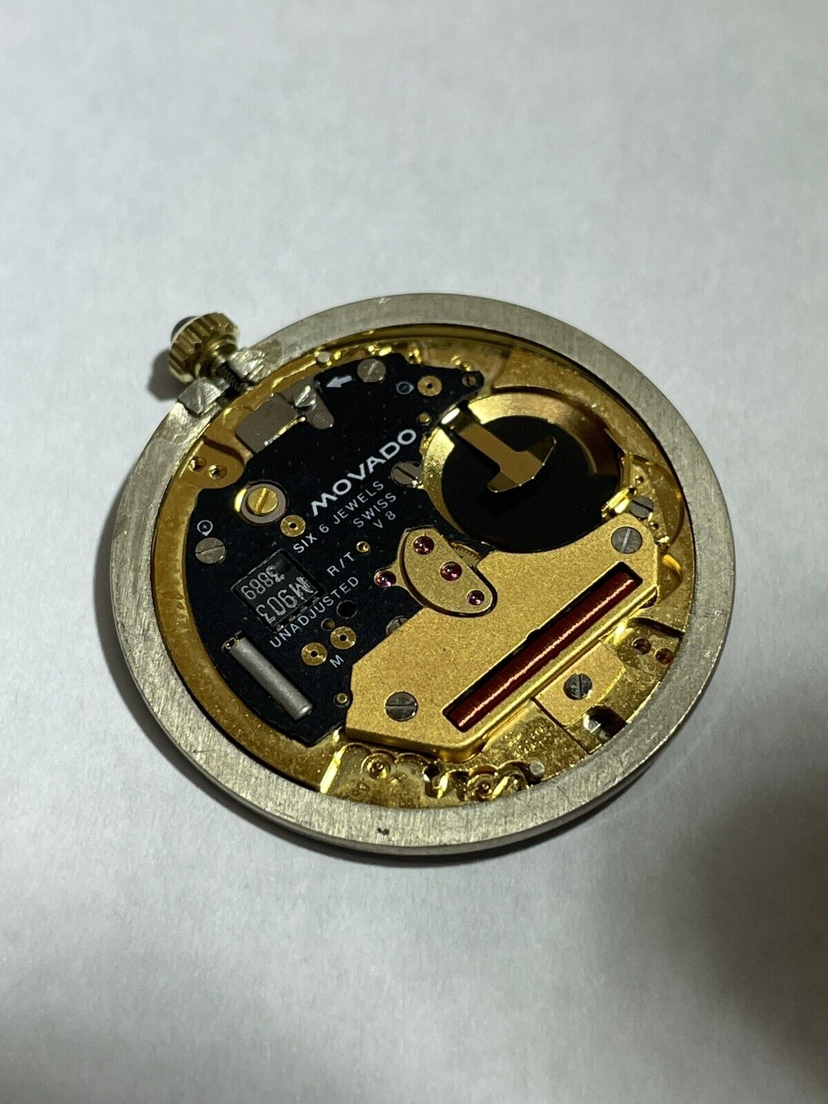 Working ETA Cal 255.111 Quartz Watch Movement from  Movado - Used Watch Parts