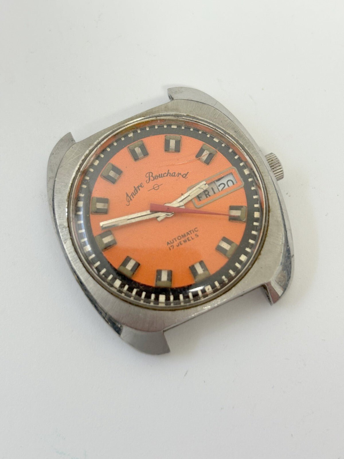 vtg andre bouchard automatic watch running but will need service/repair 36.5mm