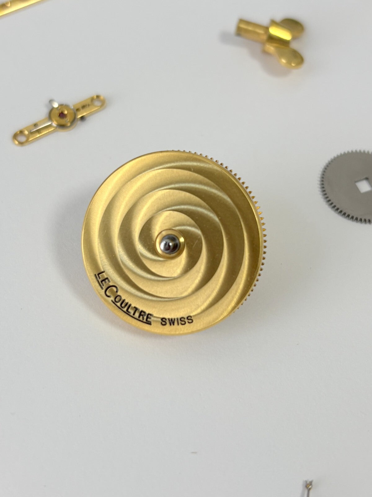 Jaeger LeCoultre Cal 210 Clock Movement For Parts Balance Fork Key Knob Barrel