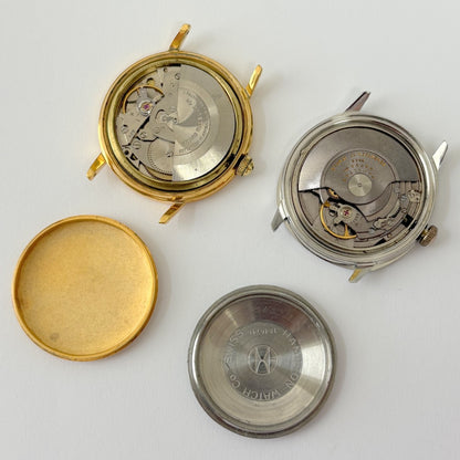 vtg lot of 2 watches tradition & hamilton pan europ parts/repair