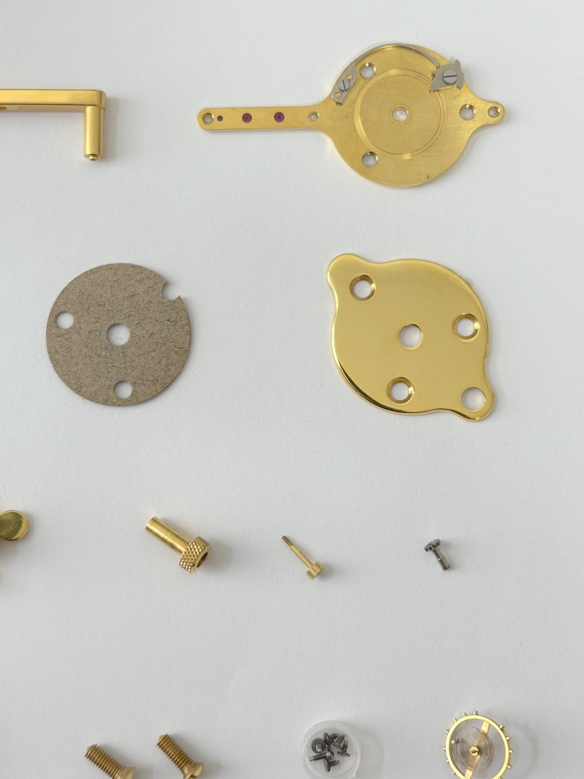 Jaeger LeCoultre Cal 210 Clock Movement For Parts Balance Fork Key Knob Barrel