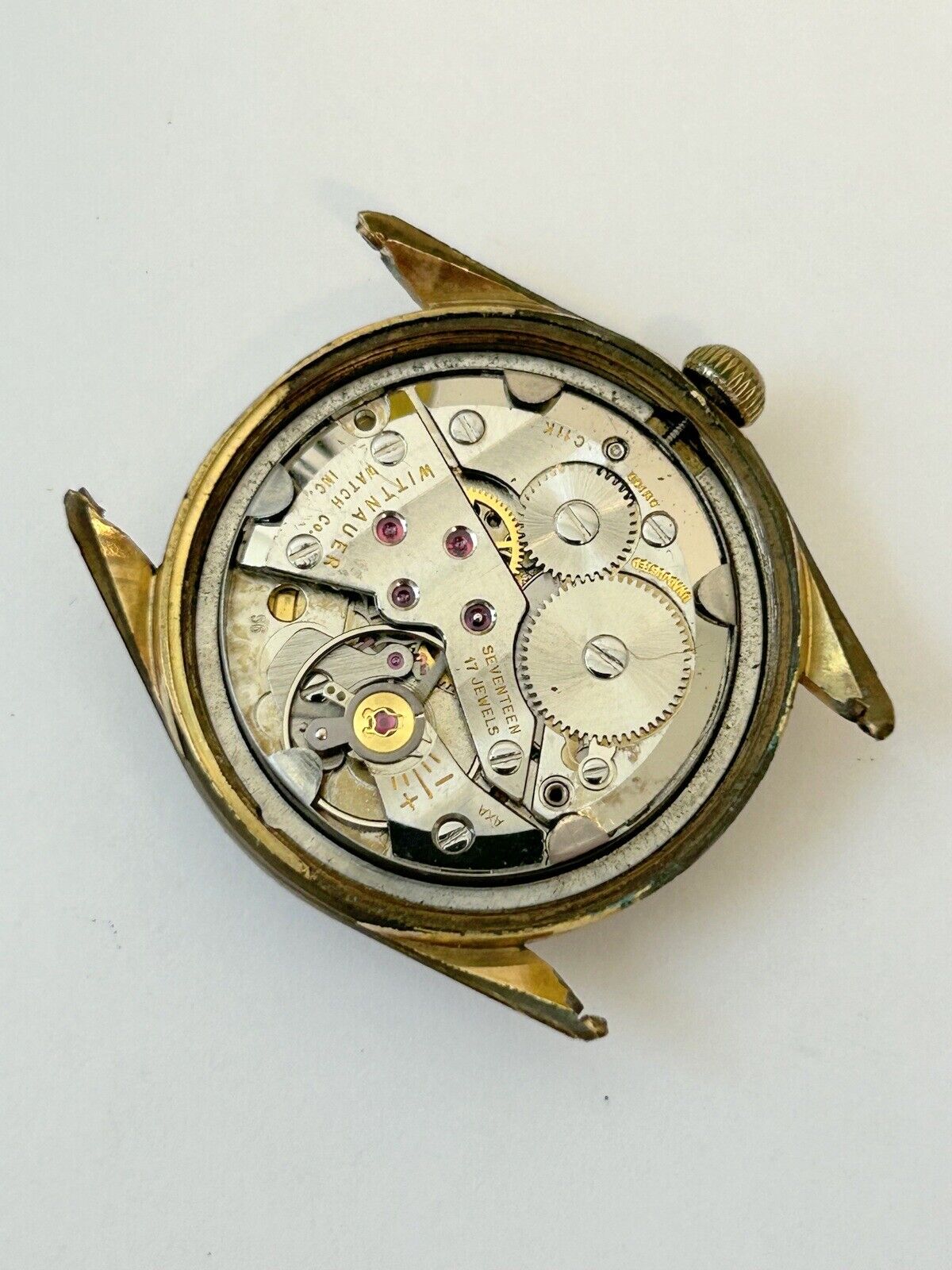 Wittnauer Cal C11K Watch Parts Movement Balance Spring Dial Hand Case Fork