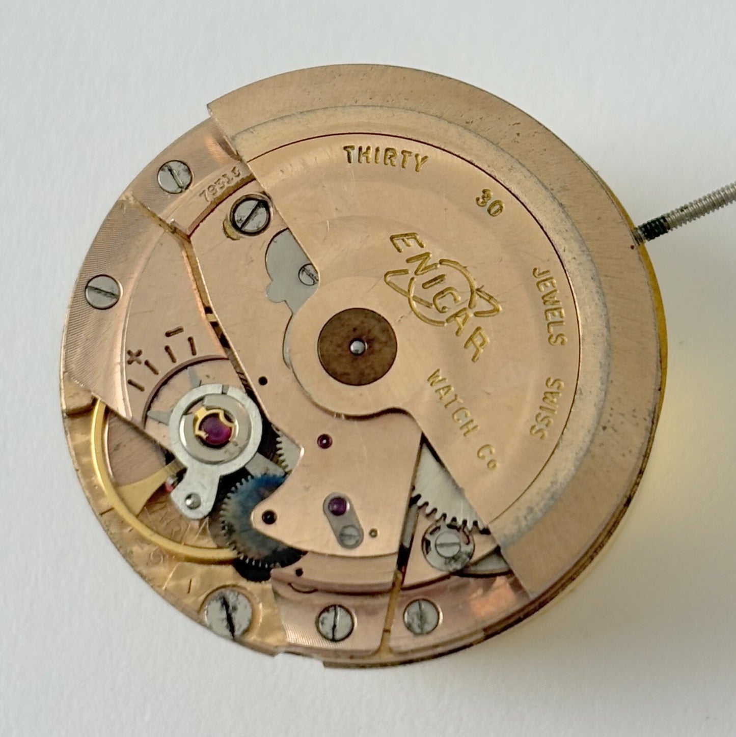 Enicar Caliber AR 1125 Watch Parts Movement Balance Fork Spring Bridge