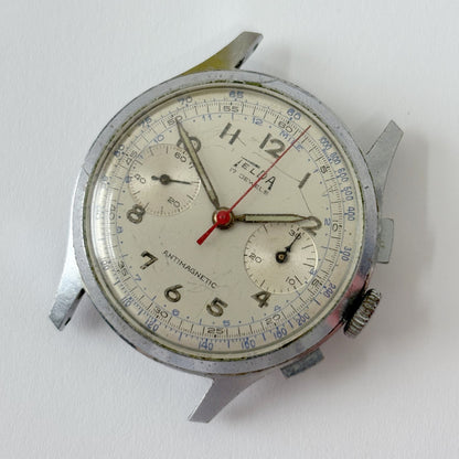 vtg chronograph telda venus 188 35.5mm
