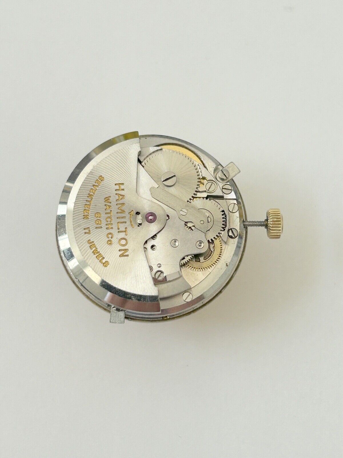 Hamilton Cal 661 Watch Parts Movement Balance Fork Spring Bridge Dial Hands Stem - Used Watch Parts