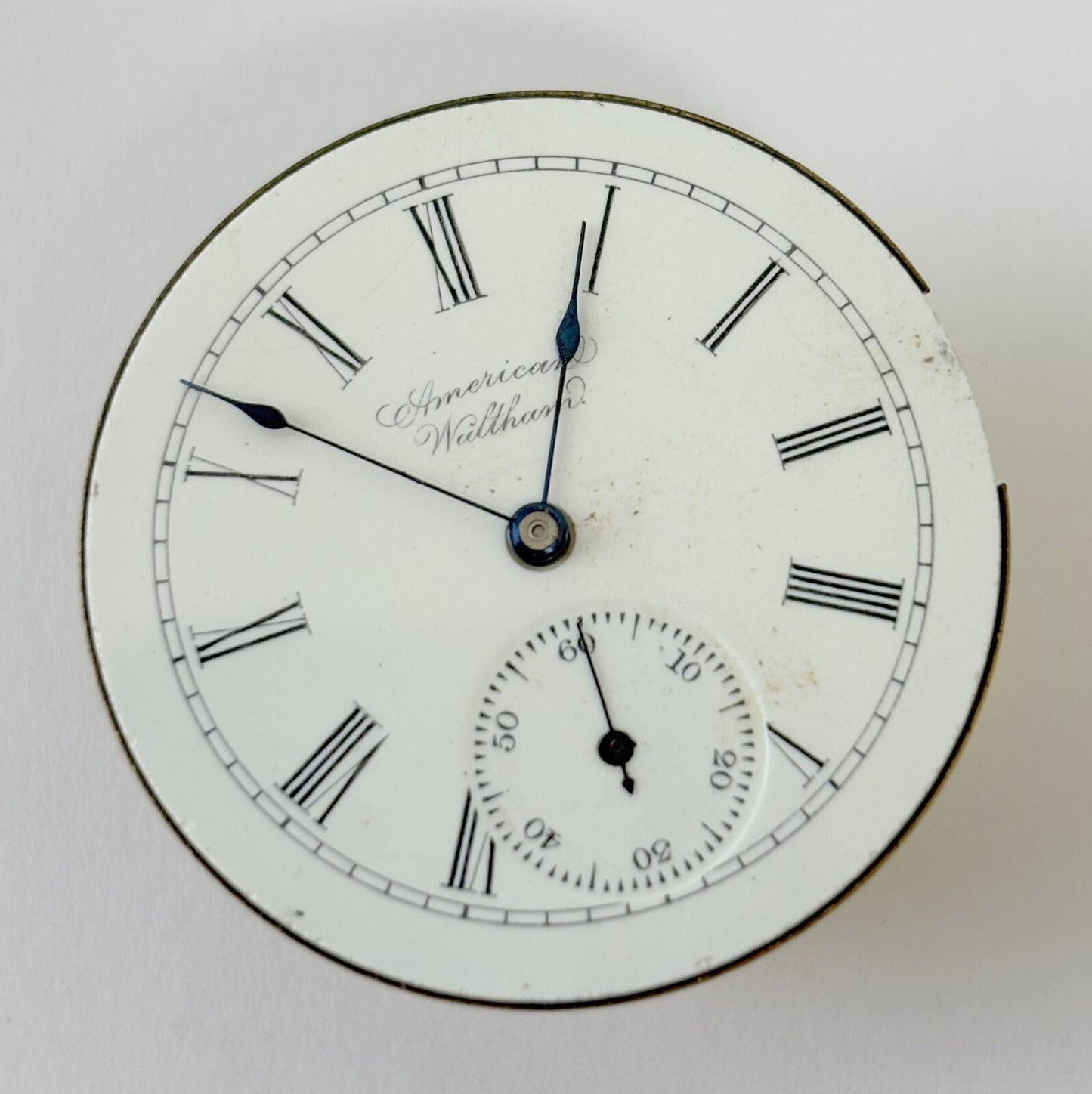 Waltham Grade J Pocket Watch Part Movement Balance Fork Spring Bridge Dial