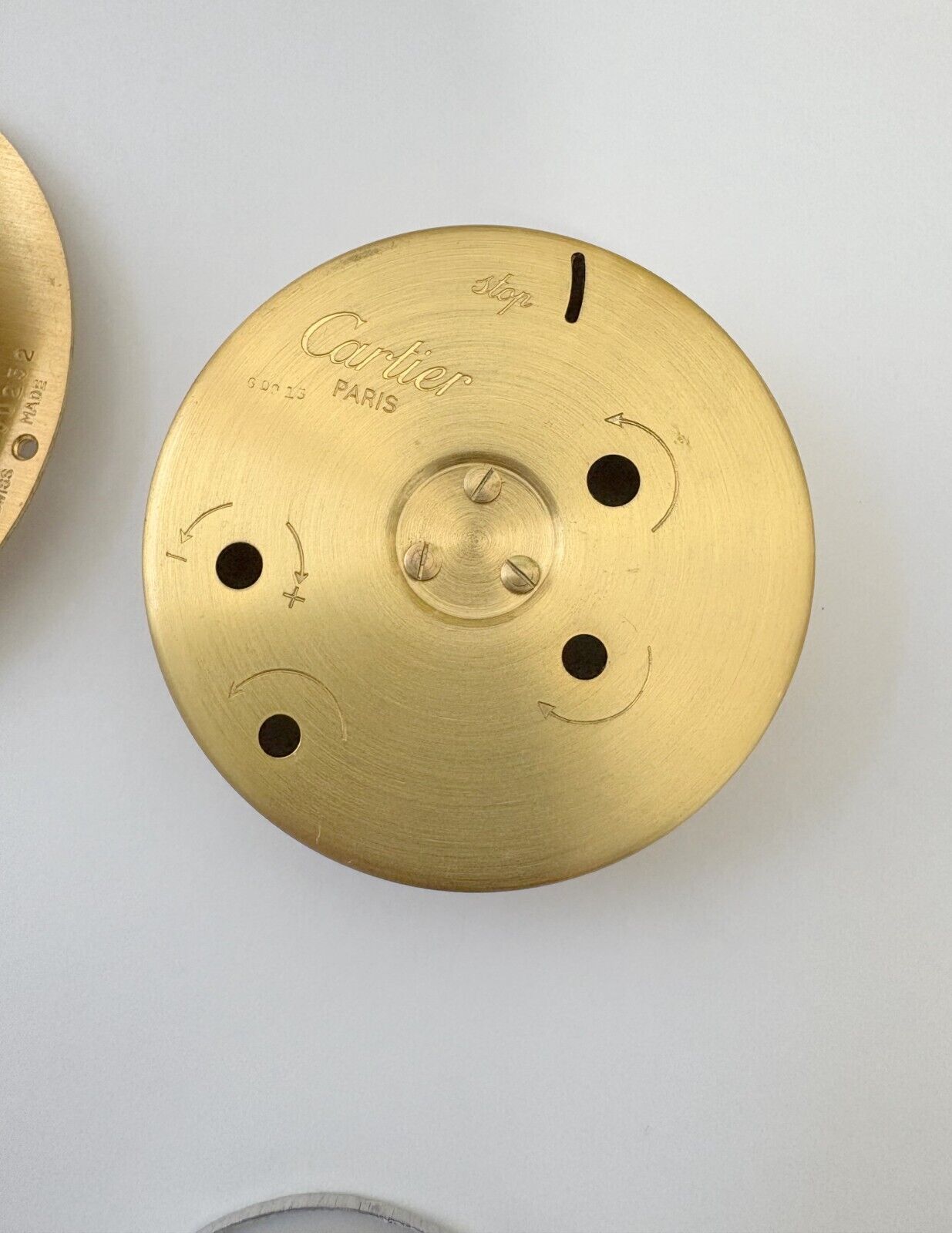 Cartier Caliber 949 8 Day Alarm Clock Mechanical Movement For Parts IMHOF Wind