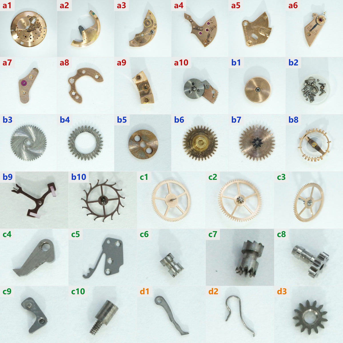 Omega Cal 28.10 R.A PC Subseconds Watch Parts Movement Balance Fork Wheel Spring Dial Bridge - photo 1